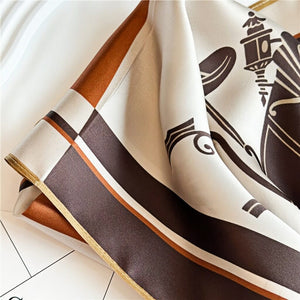 MaraSilk Pure Mulberry Silk Scarf Square Crepe Satin MS03-3