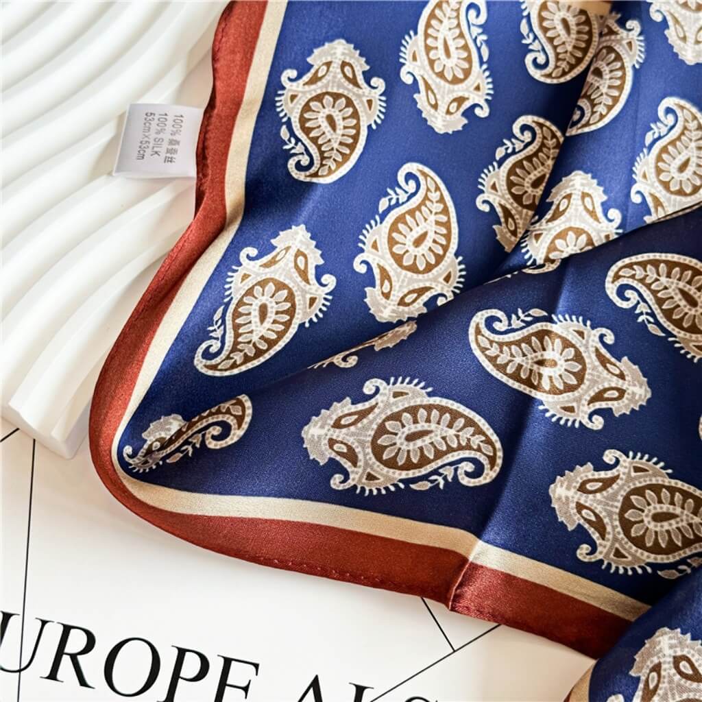 MaraSilk Pure Mulberry Silk Scarf Square Crepe Satin MS03-35