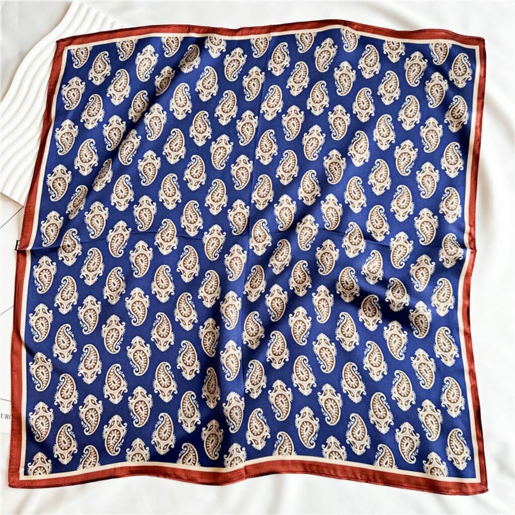 MaraSilk Pure Mulberry Silk Scarf Square Crepe Satin MS03-36