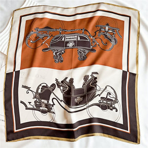 MaraSilk Pure Mulberry Silk Scarf Square Crepe Satin MS03-4