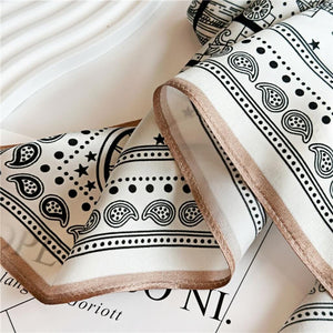 MaraSilk Pure Mulberry Silk Scarf Square Crepe Satin MS03-7