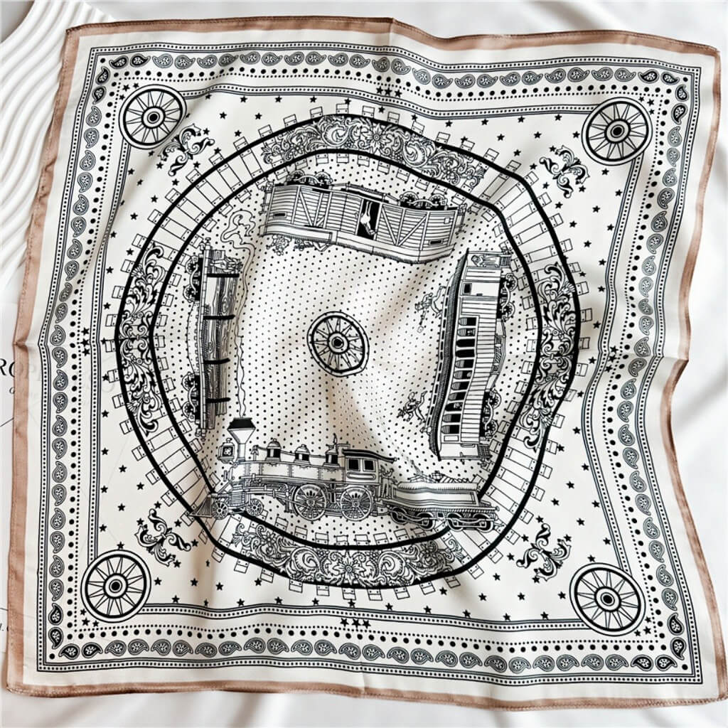 MaraSilk Pure Mulberry Silk Scarf Square Crepe Satin MS03-8