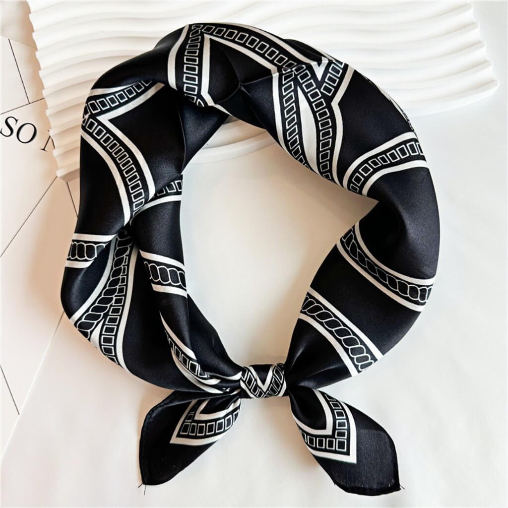 MaraSilk Pure Mulberry Silk Scarf Square Crepe Satin MS03-9