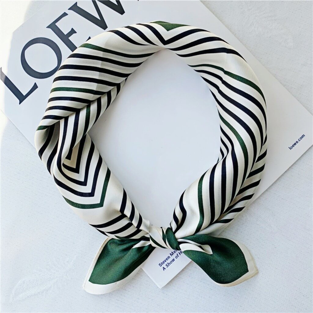 MaraSilk Pure Mulberry Silk Scarf Square Crepe Satin MS04-1