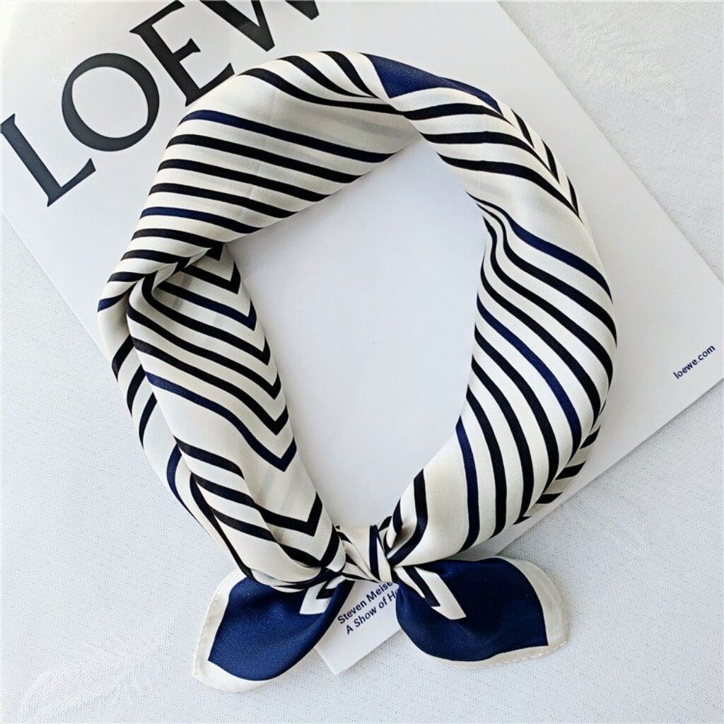 MaraSilk Pure Mulberry Silk Scarf Square Crepe Satin MS04-4