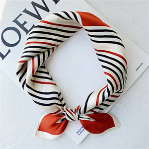 MaraSilk Pure Mulberry Silk Scarf Square Crepe Satin MS04-7