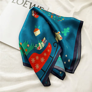 MaraSilk Pure Mulberry Silk Scarf Square Crepe Satin MS06-10