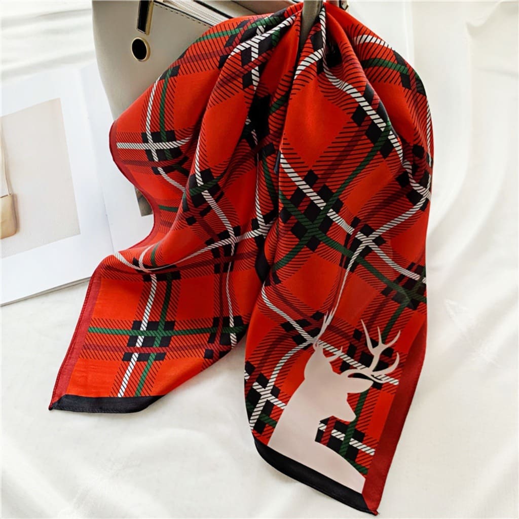 MaraSilk Pure Mulberry Silk Scarf Square Crepe Satin MS06-14