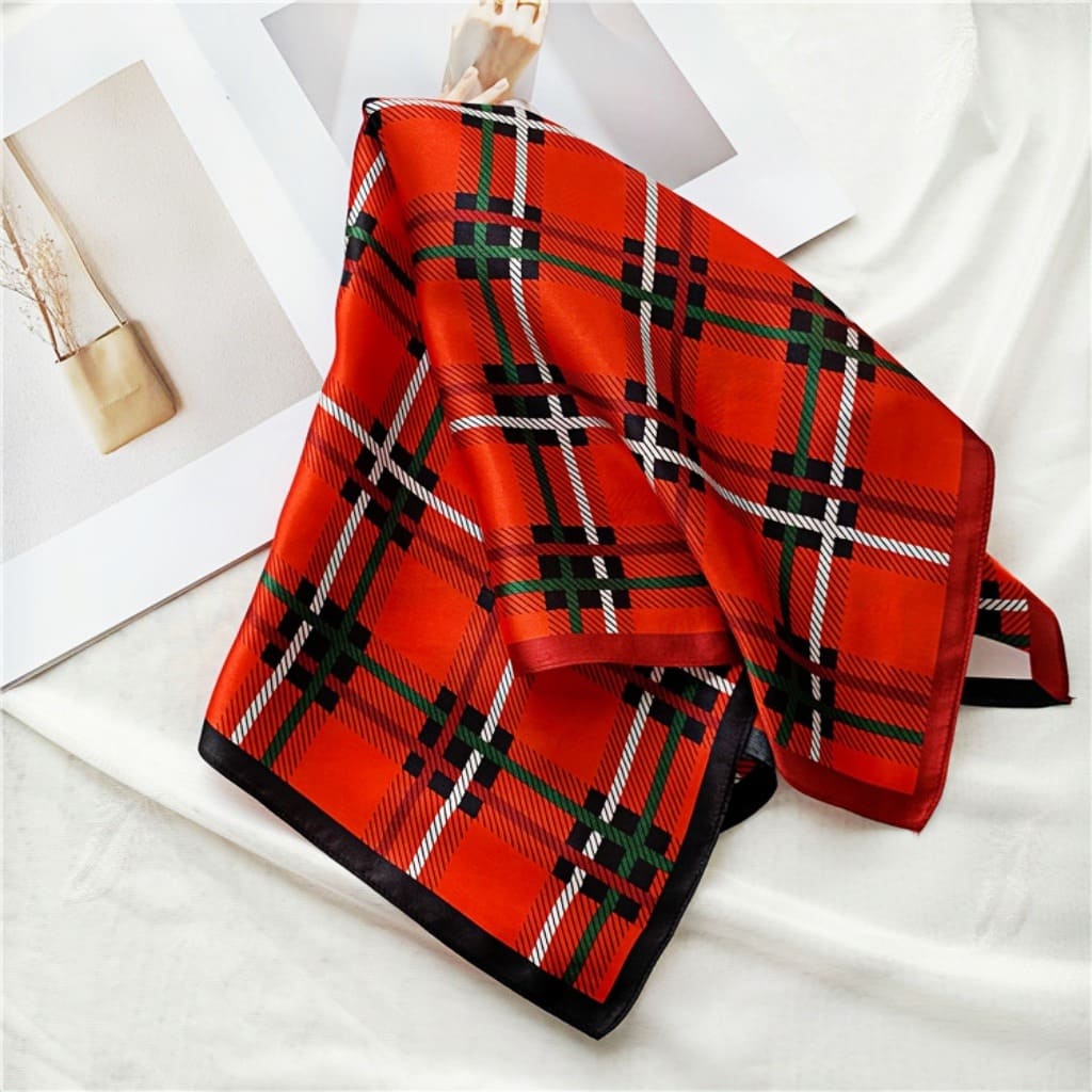 MaraSilk Pure Mulberry Silk Scarf Square Crepe Satin MS06-15