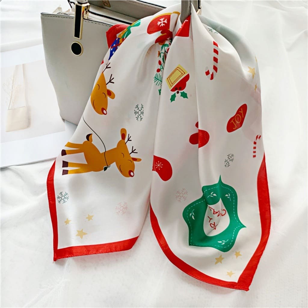 MaraSilk Pure Mulberry Silk Scarf Square Crepe Satin MS06-3