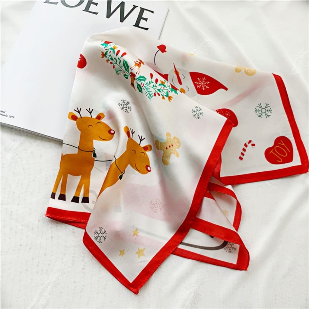 MaraSilk Pure Mulberry Silk Scarf Square Crepe Satin MS06-4