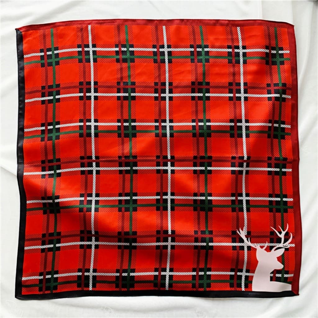 MaraSilk Pure Mulberry Silk Scarf Square Crepe Satin MS06-7