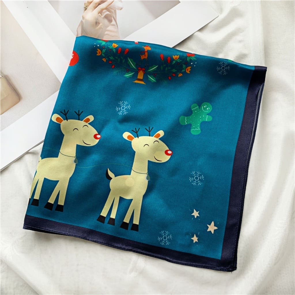 MaraSilk Pure Mulberry Silk Scarf Square Crepe Satin MS06-8