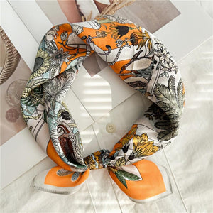 MaraSilk Pure Mulberry Silk Scarf Square Crepe Satin MS07-17