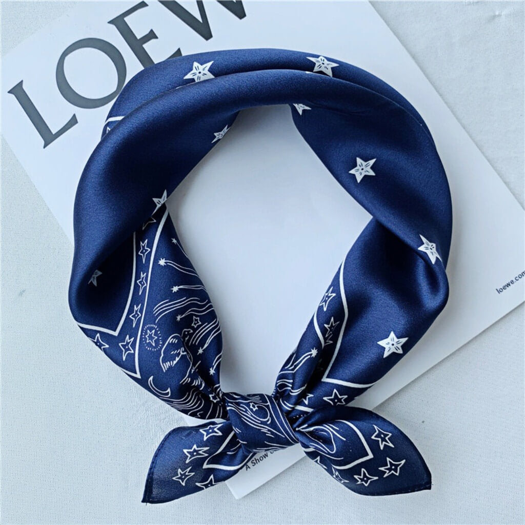 MaraSilk Pure Mulberry Silk Scarf Square Crepe Satin MS08-1