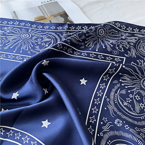 MaraSilk Pure Mulberry Silk Scarf Square Crepe Satin MS08-2