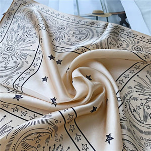 MaraSilk Pure Mulberry Silk Scarf Square Crepe Satin MS08-5