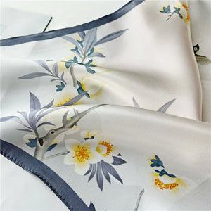 MaraSilk Pure Mulberry Silk Scarf Square Crepe Satin MS09-11