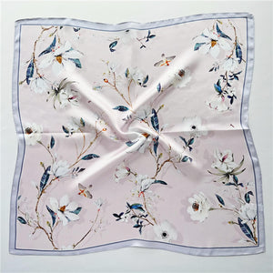 MaraSilk Pure Mulberry Silk Scarf Square Crepe Satin MS09-21