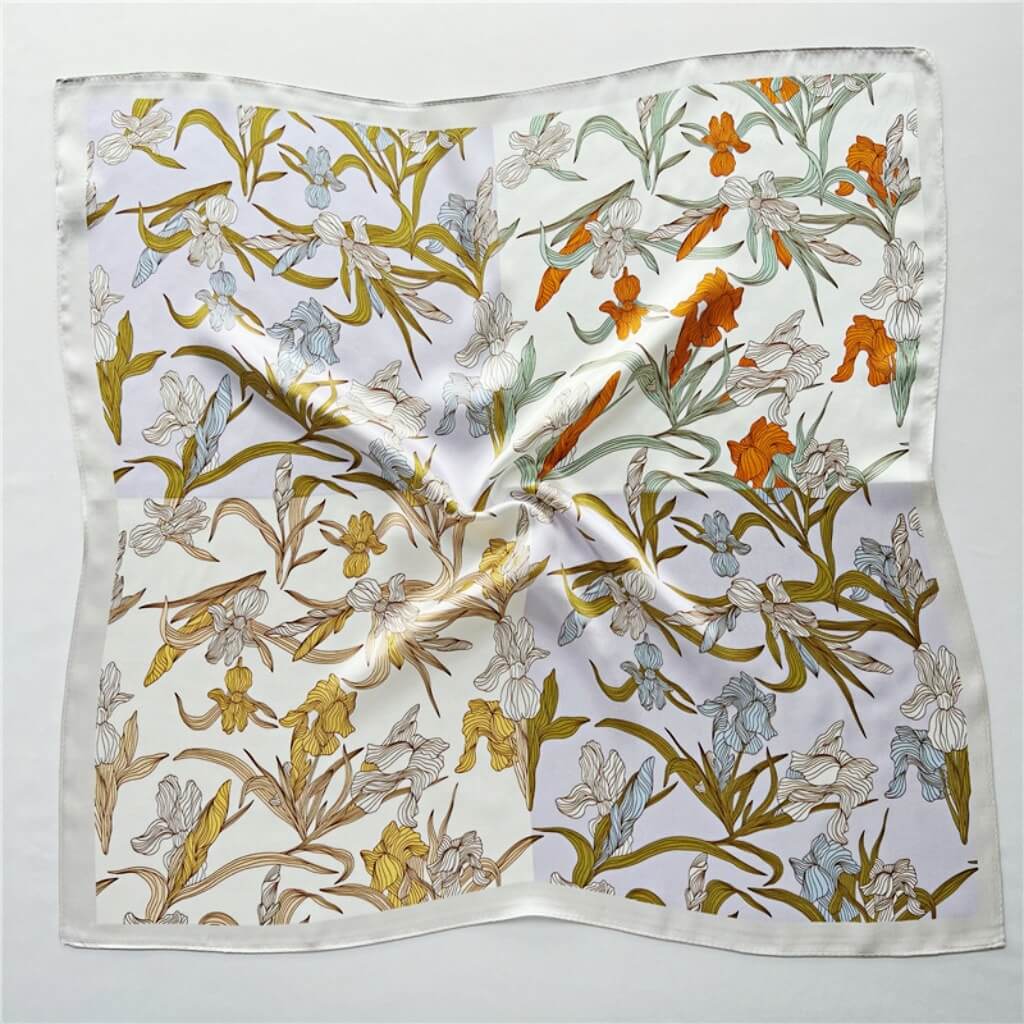 MaraSilk Pure Mulberry Silk Scarf Square Crepe Satin MS09-9