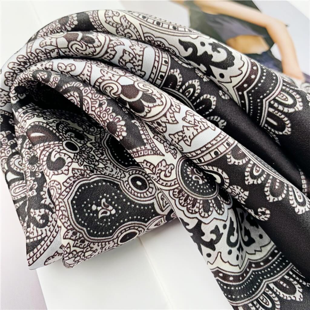 MaraSilk Pure Mulberry Silk Scarf Square Crepe Satin MS10-17