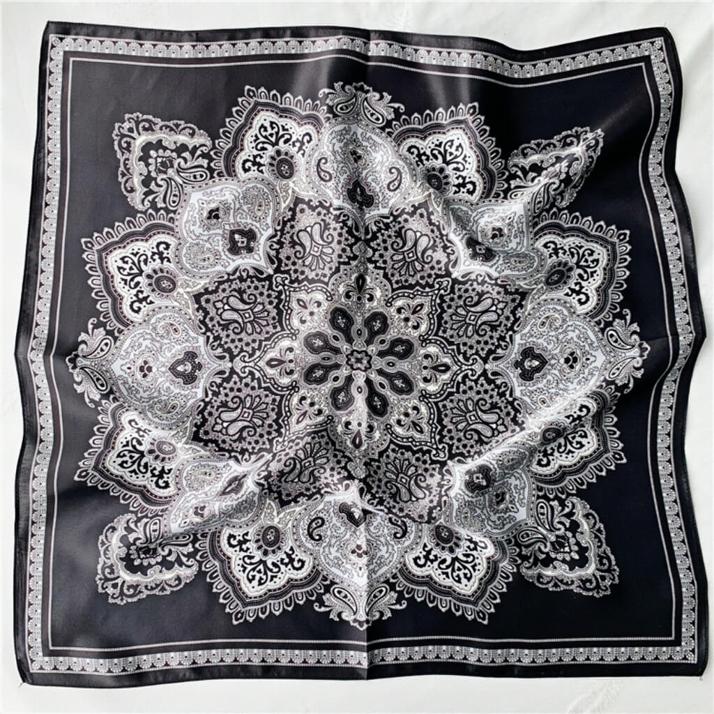 MaraSilk Pure Mulberry Silk Scarf Square Crepe Satin MS10-18