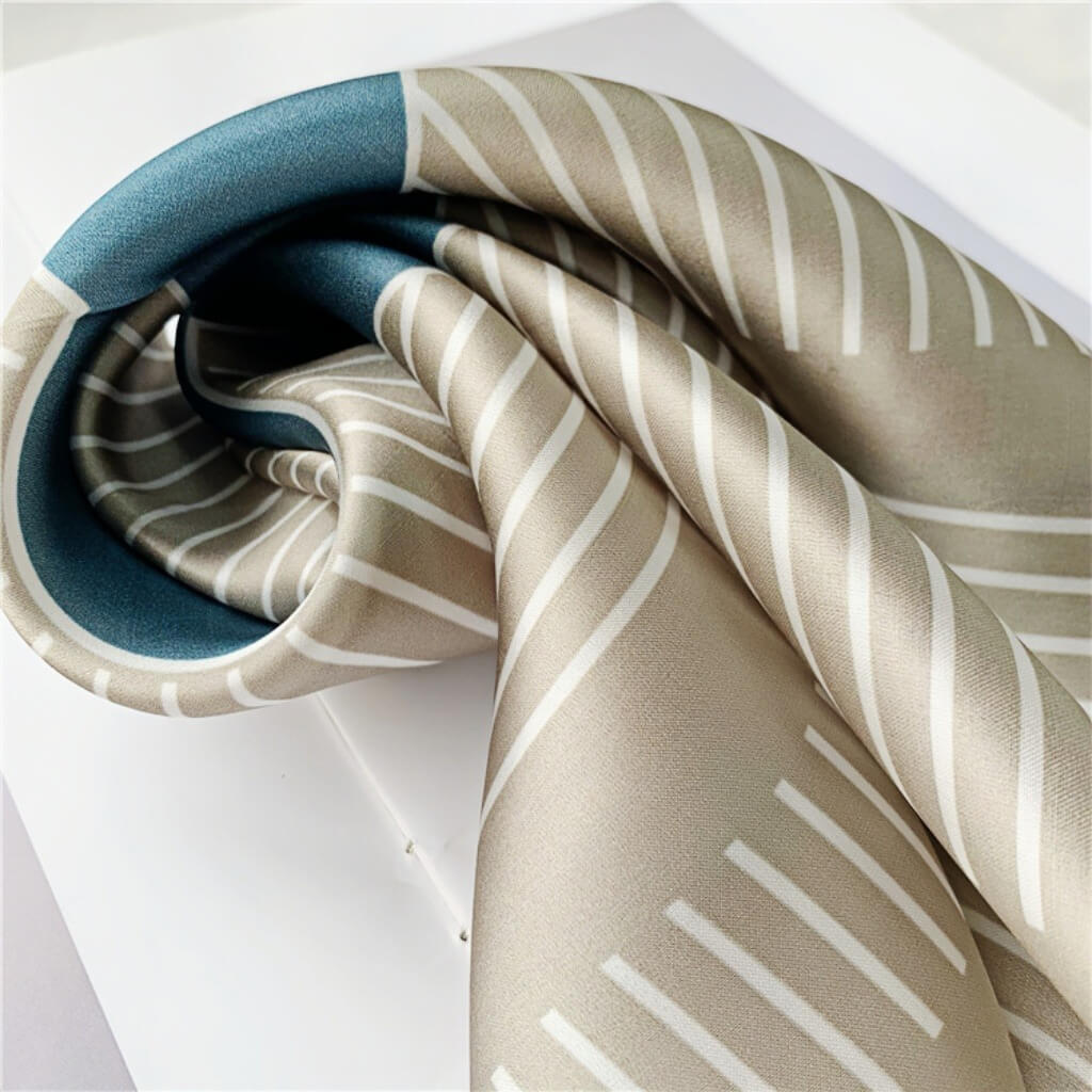 MaraSilk Pure Mulberry Silk Scarf Square Crepe Satin MS10-2