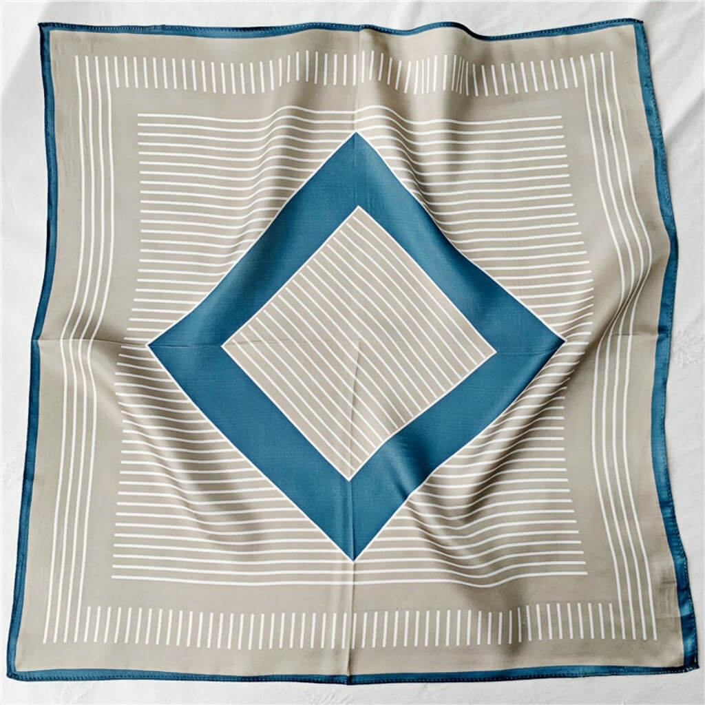 MaraSilk Pure Mulberry Silk Scarf Square Crepe Satin MS10-3