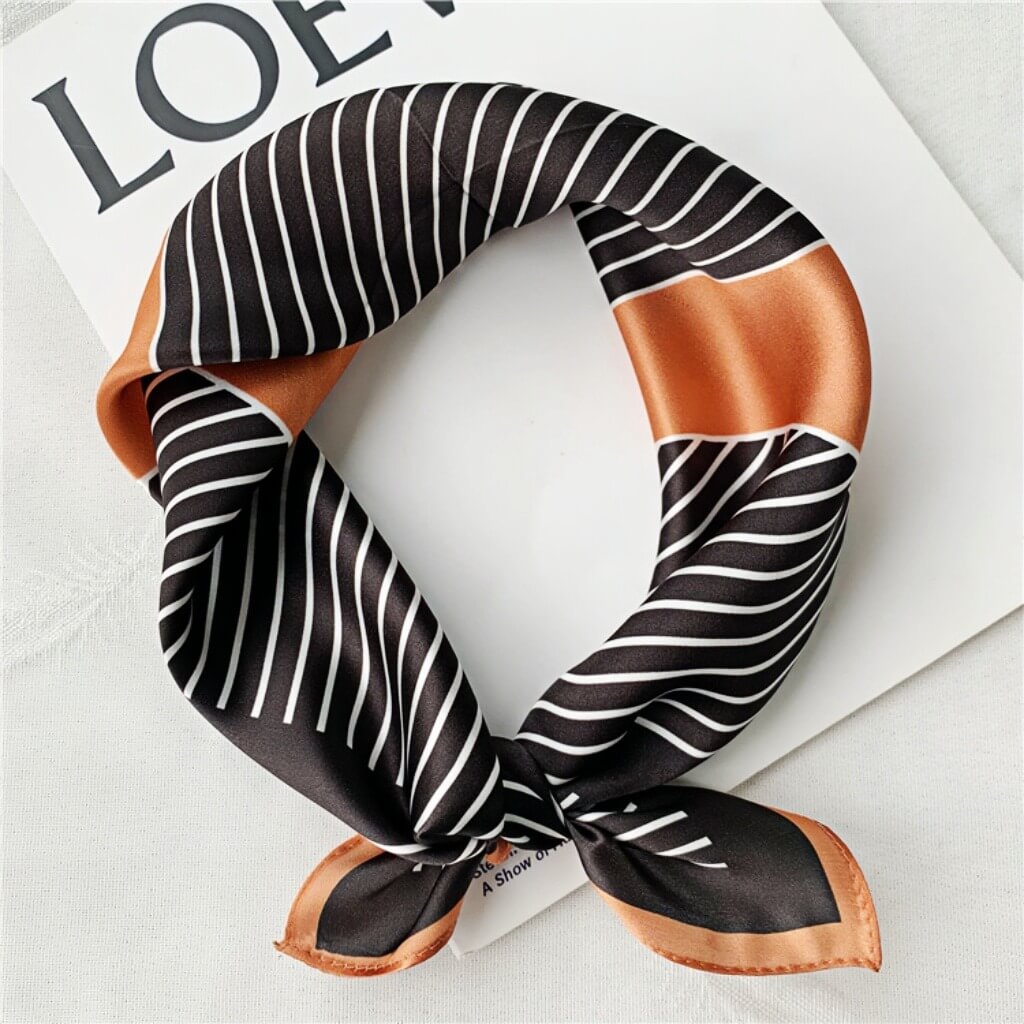 MaraSilk Pure Mulberry Silk Scarf Square Crepe Satin MS10-4