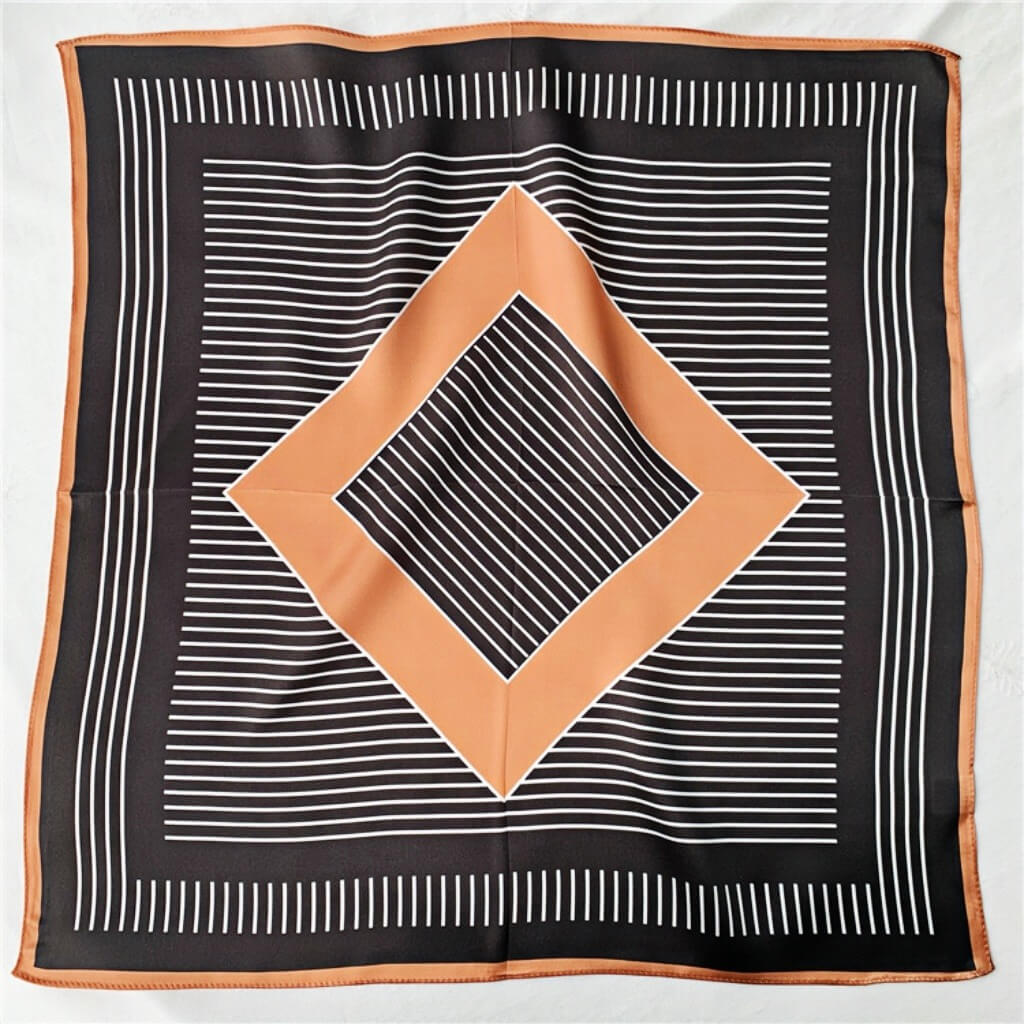 MaraSilk Pure Mulberry Silk Scarf Square Crepe Satin MS10-6