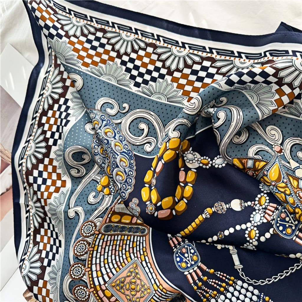 MaraSilk Pure Mulberry Silk Scarf - Square Crepe Satin MS100