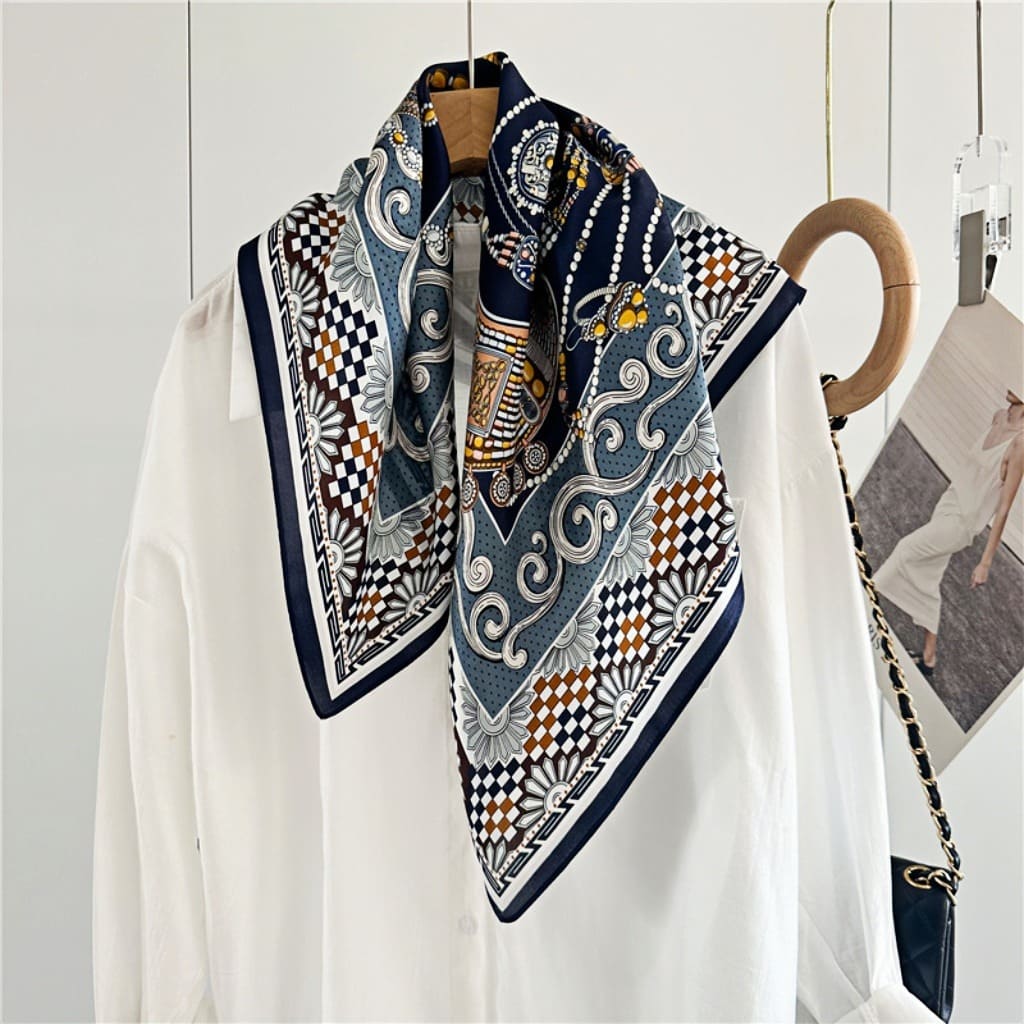 MaraSilk Pure Mulberry Silk Scarf - Square Crepe Satin MS100