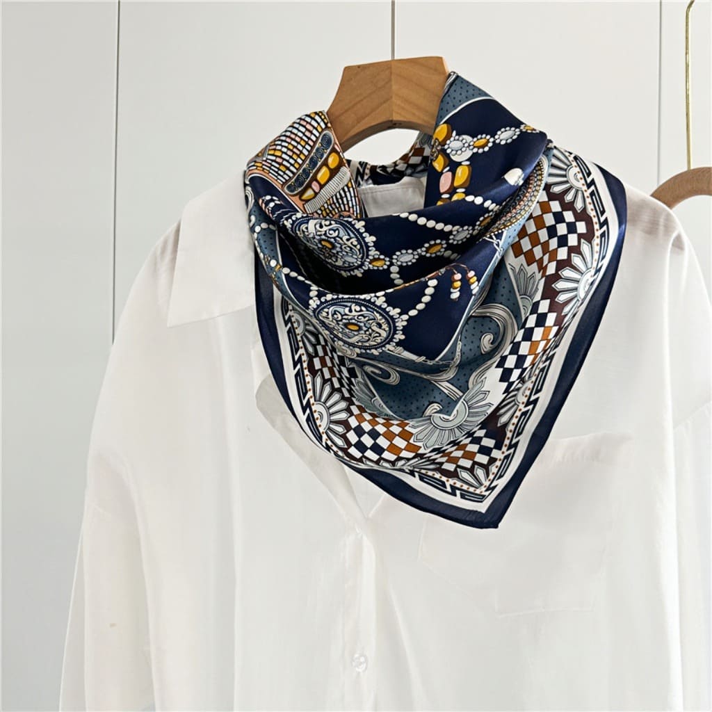 MaraSilk Pure Mulberry Silk Scarf - Square Crepe Satin MS100