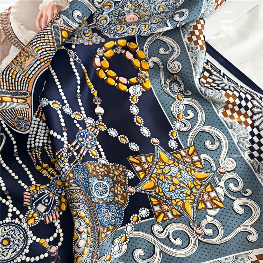 MaraSilk Pure Mulberry Silk Scarf - Square Crepe Satin MS100