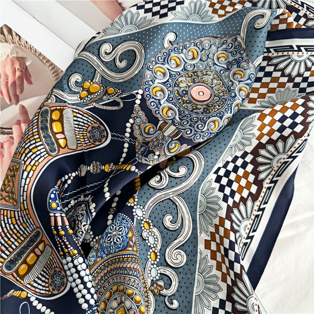 MaraSilk Pure Mulberry Silk Scarf - Square Crepe Satin MS100