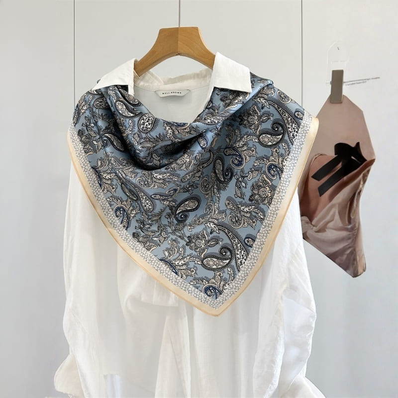 MaraSilk Pure Mulberry Silk Scarf - Square Crepe Satin MS1018