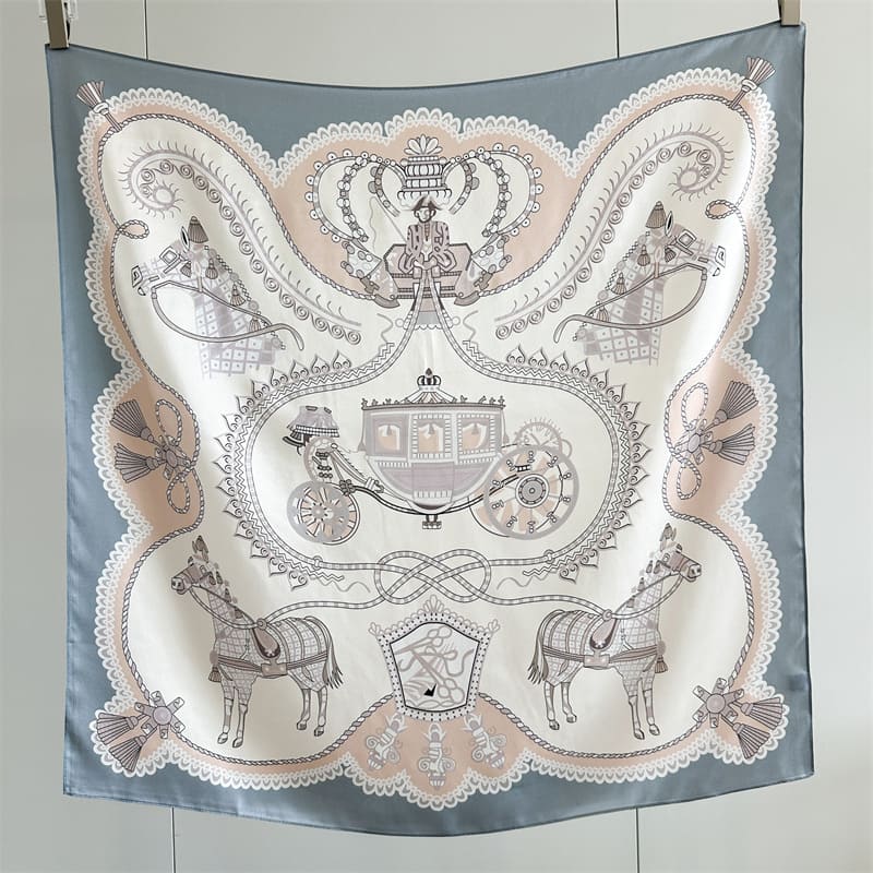 MaraSilk Pure Mulberry Silk Scarf - Square Crepe Satin MS1019 34" x 34" MS101902