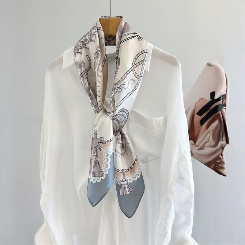 MaraSilk Pure Mulberry Silk Scarf - Square Crepe Satin MS1019