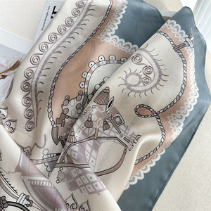 MaraSilk Pure Mulberry Silk Scarf - Square Crepe Satin MS1019