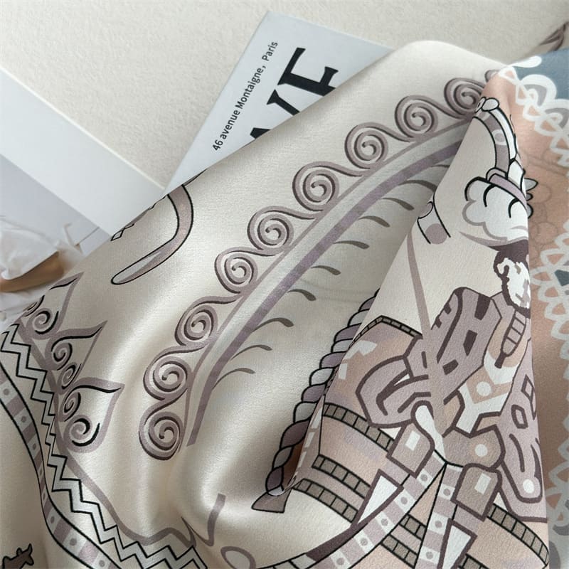 MaraSilk Pure Mulberry Silk Scarf - Square Crepe Satin MS1019