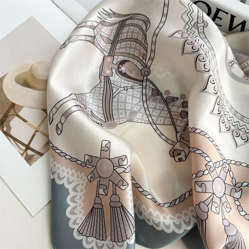 MaraSilk Pure Mulberry Silk Scarf - Square Crepe Satin MS1019