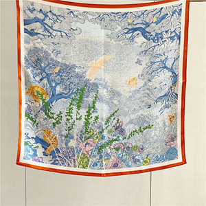 MaraSilk Pure Mulberry Silk Scarf - Square Crepe Satin MS102 25" x 25" MS10201