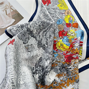 MaraSilk Pure Mulberry Silk Scarf - Square Crepe Satin MS102