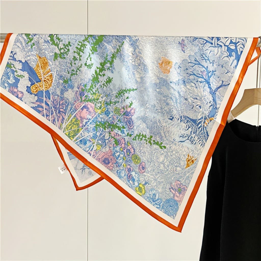 MaraSilk Pure Mulberry Silk Scarf - Square Crepe Satin MS102