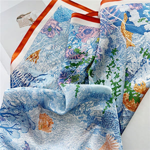 MaraSilk Pure Mulberry Silk Scarf - Square Crepe Satin MS102