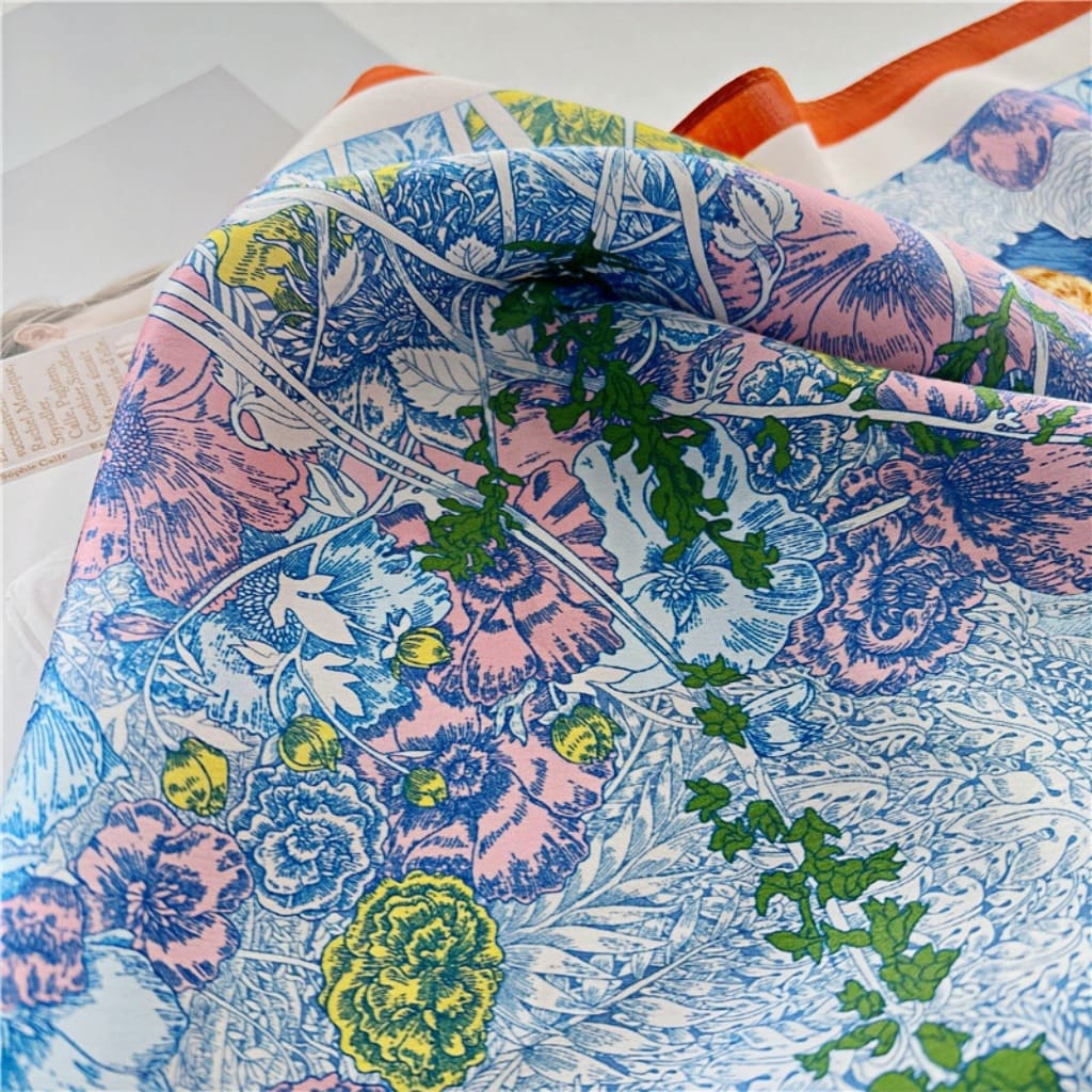 MaraSilk Pure Mulberry Silk Scarf - Square Crepe Satin MS102