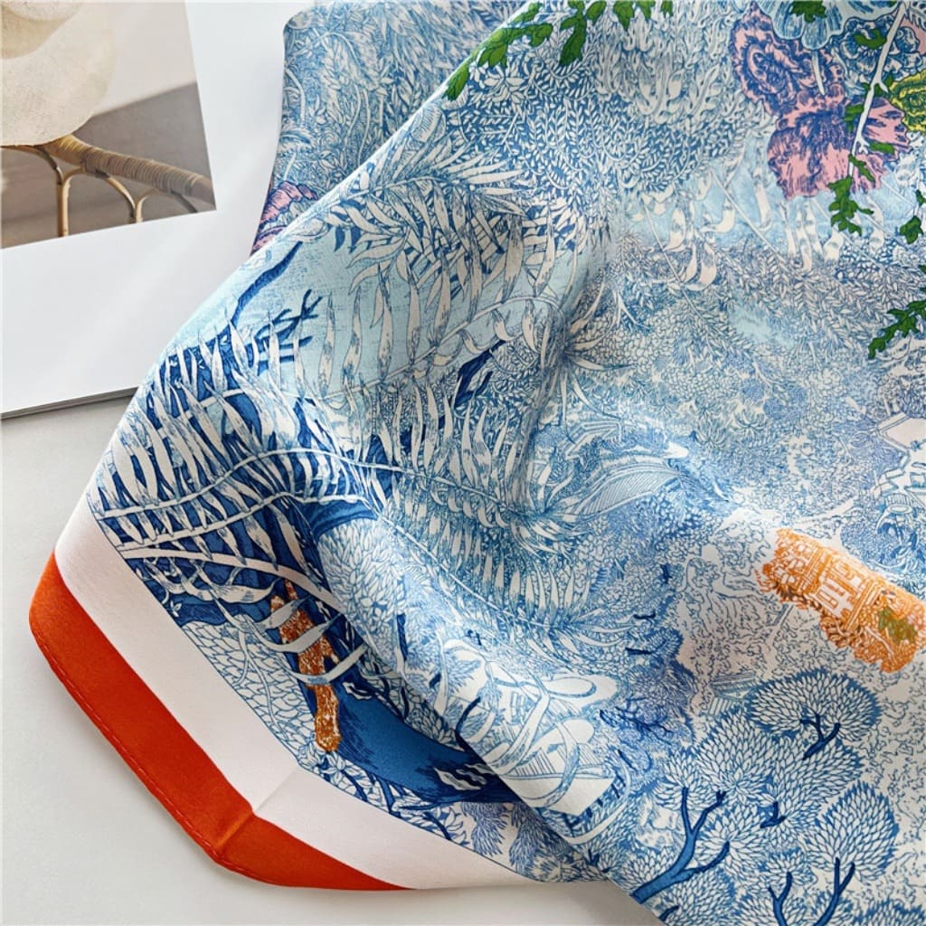 MaraSilk Pure Mulberry Silk Scarf - Square Crepe Satin MS102