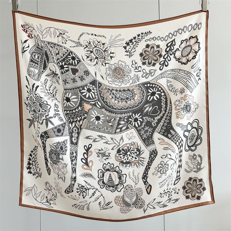 MaraSilk Pure Mulberry Silk Scarf - Square Crepe Satin MS1020 34" x 34" MS102002