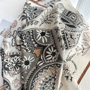 MaraSilk Pure Mulberry Silk Scarf - Square Crepe Satin MS1020