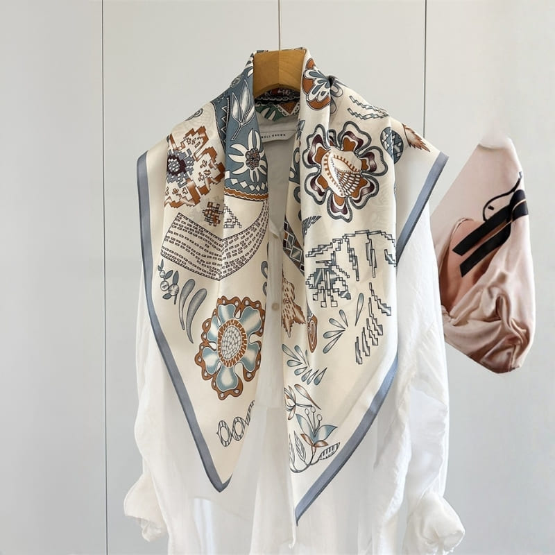 MaraSilk Pure Mulberry Silk Scarf - Square Crepe Satin MS1020